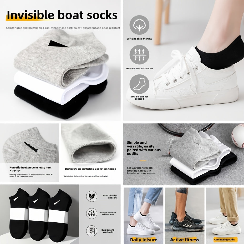 6pcs 3pairs mens heavy duty polyester fiber boat socks