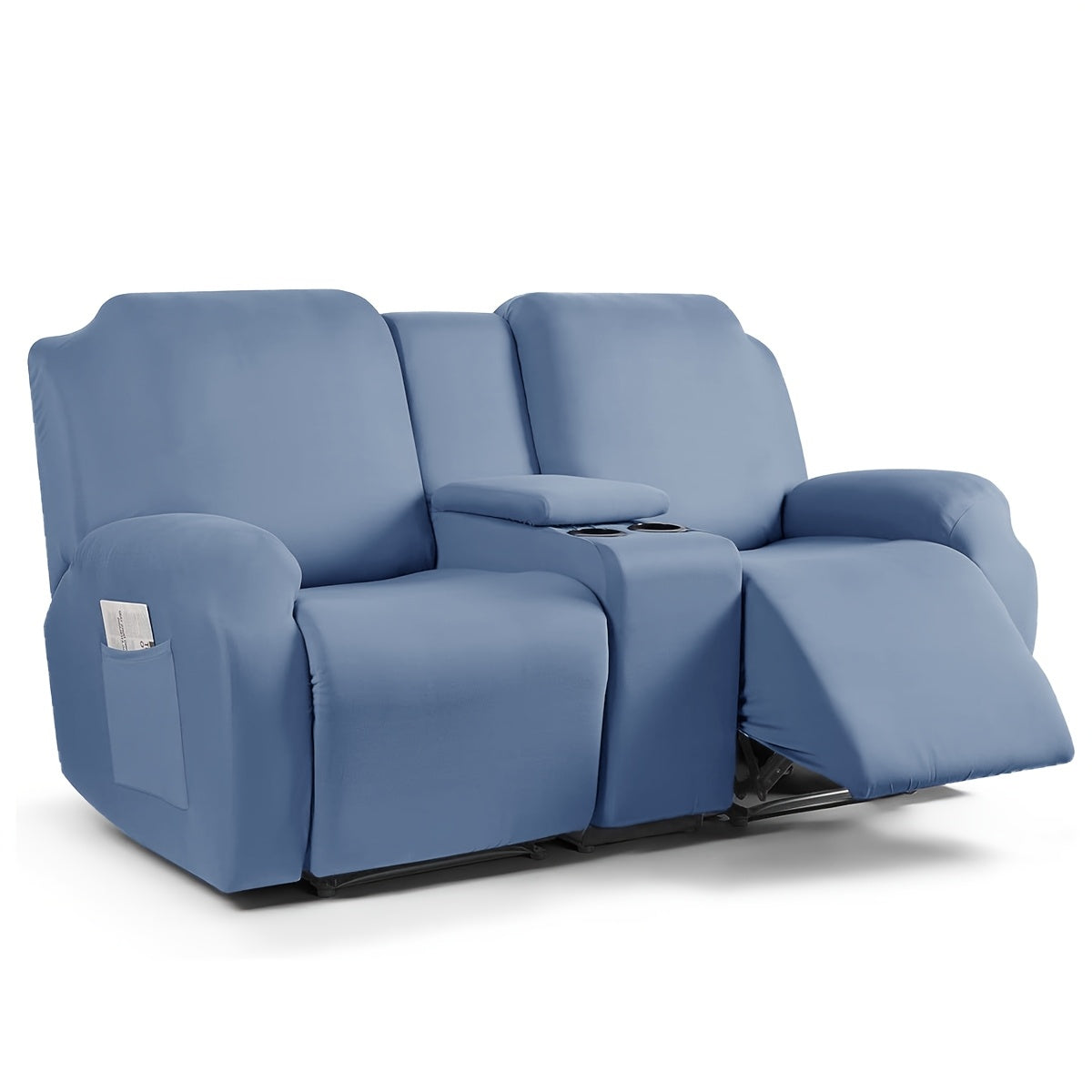 1 2 3 seater fiber fabric recliner sofa cover segmented