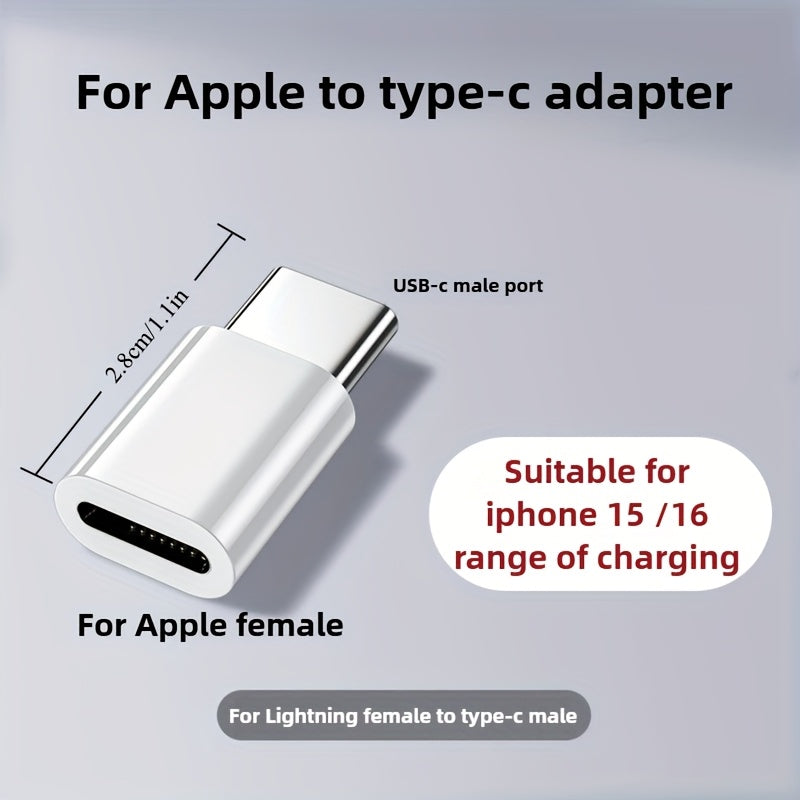 2 pack iphone lightning usb c adapter type c charger
