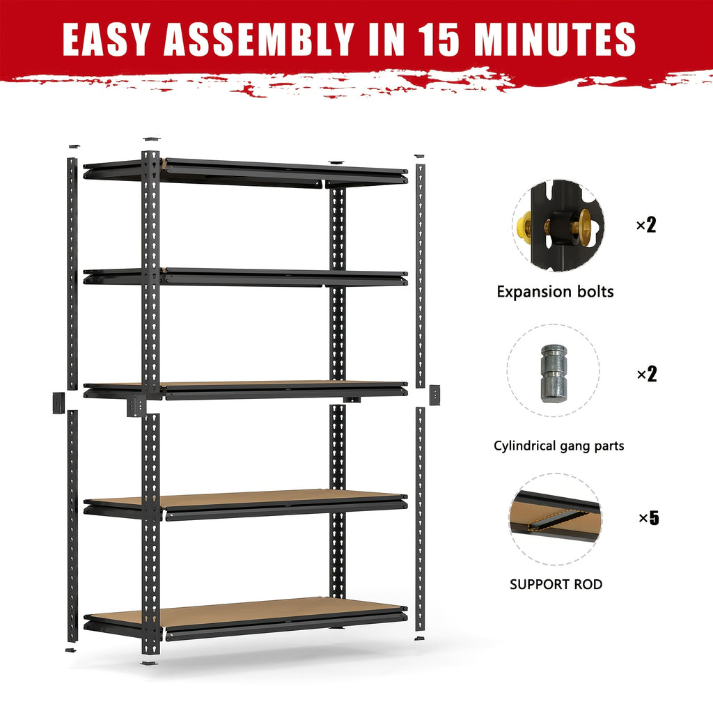 2000lbs shelving heavy duty 5 tier storage shelves