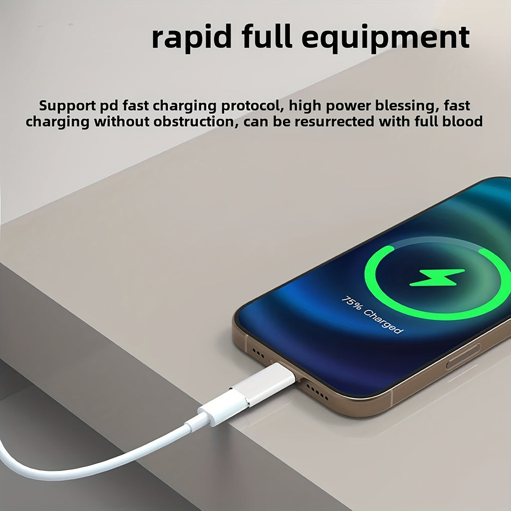 2 pack iphone lightning usb c adapter type c charger