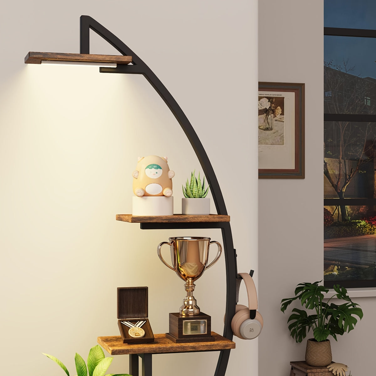 2pcs bookshelf lights 7 tiered 65 multi functional metal