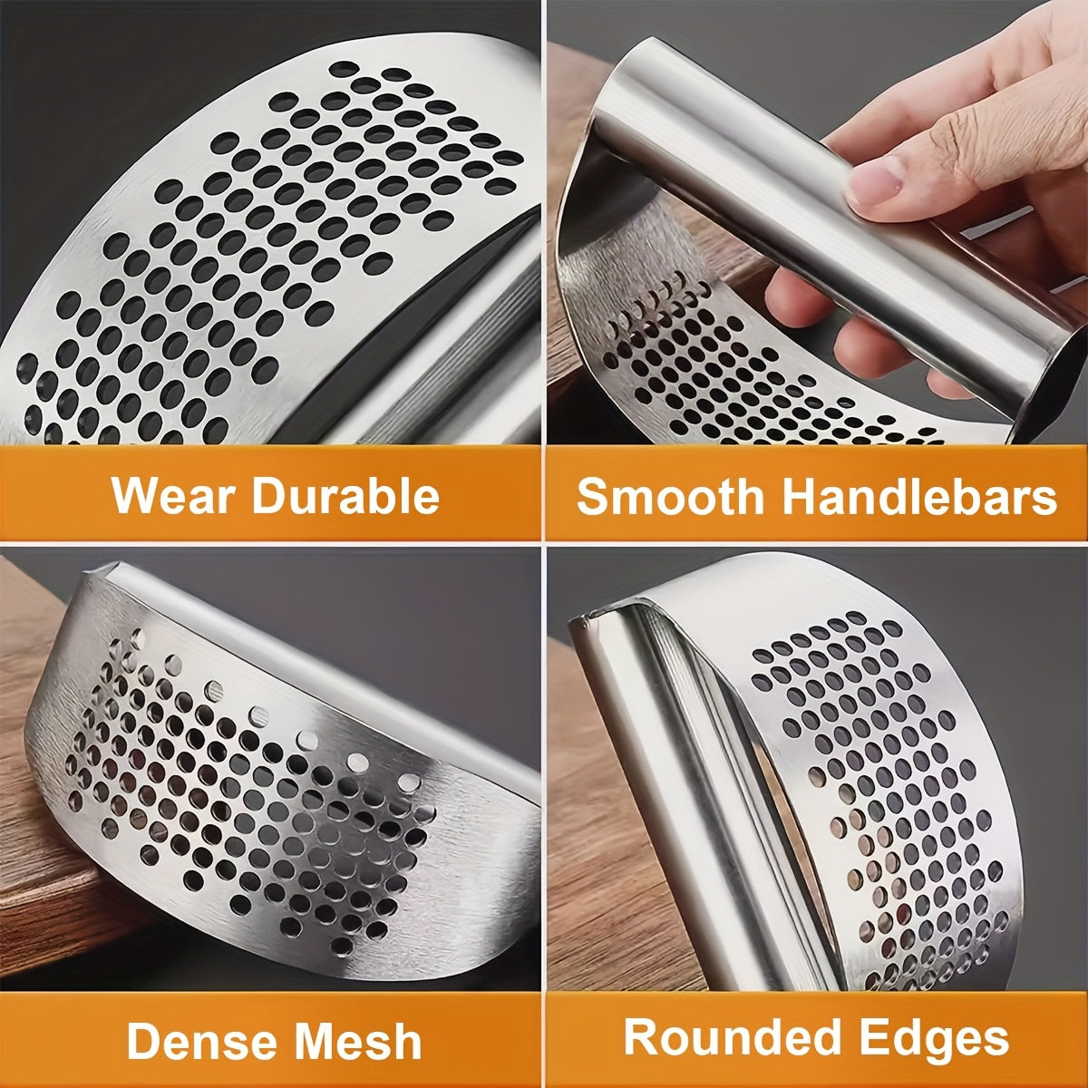 1 2 3pcs garlic press stainless steel garlic crusher