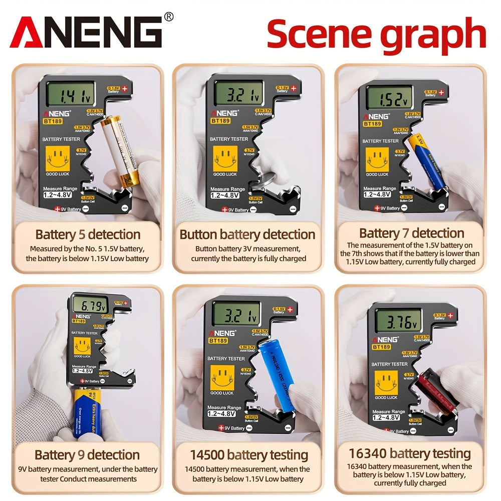 tester suitable 9v 6f22 batteries 1