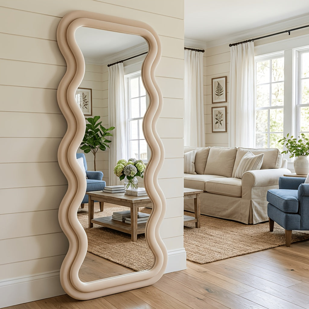 standing mirror suitable nursery   shatterproof