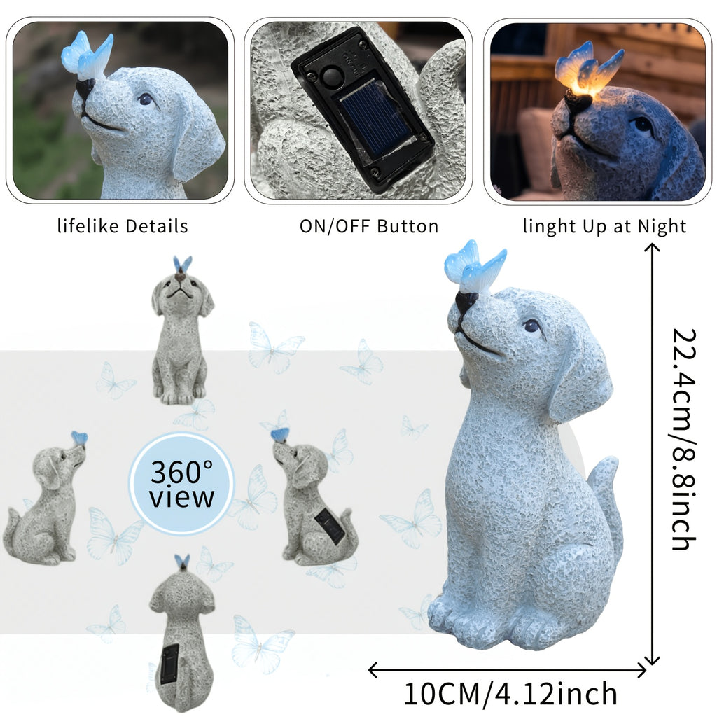 outdoor   lamp dog sculpture   resin