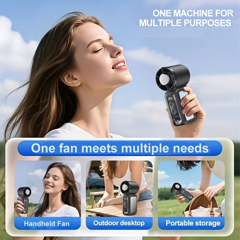 mini handheld fan 3600mah battery   motor portable
