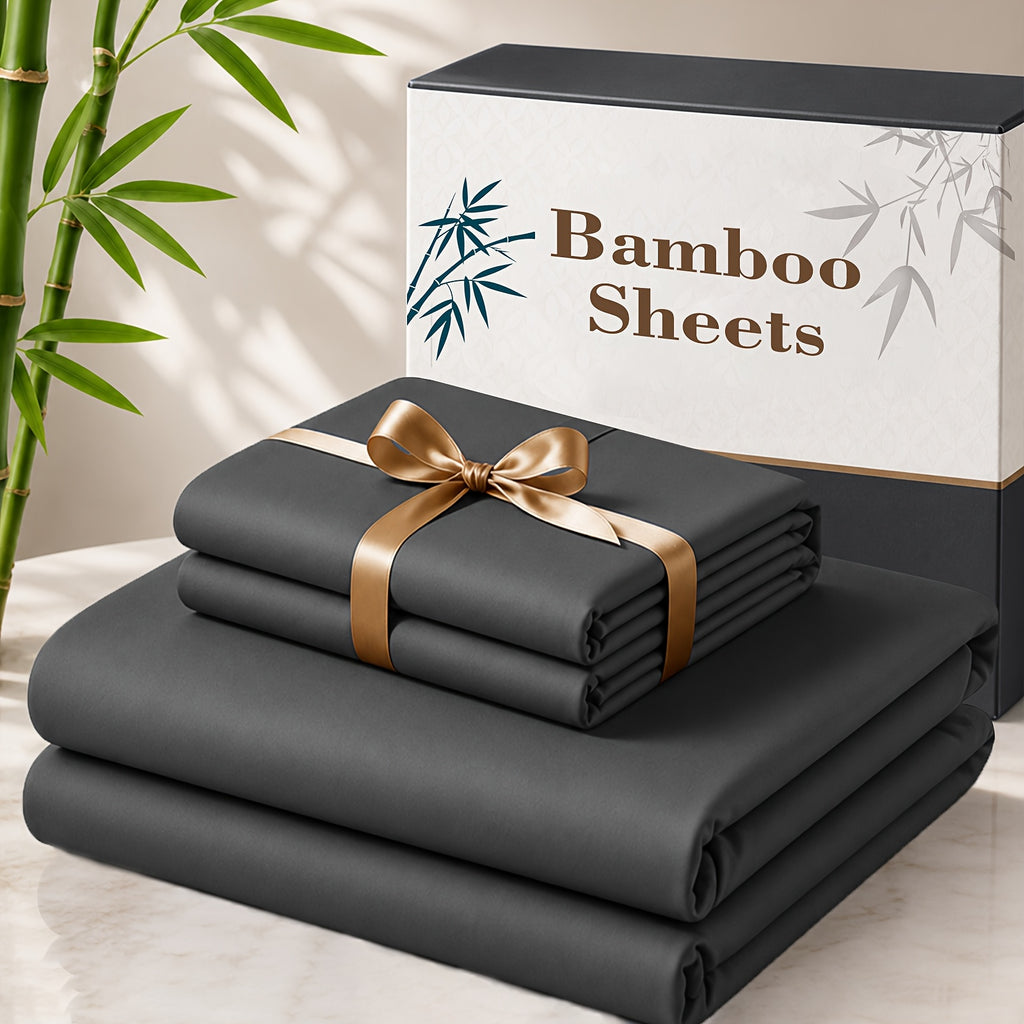 3 4pcs cooling bamboo bed sheet set 3000 tc extra deep