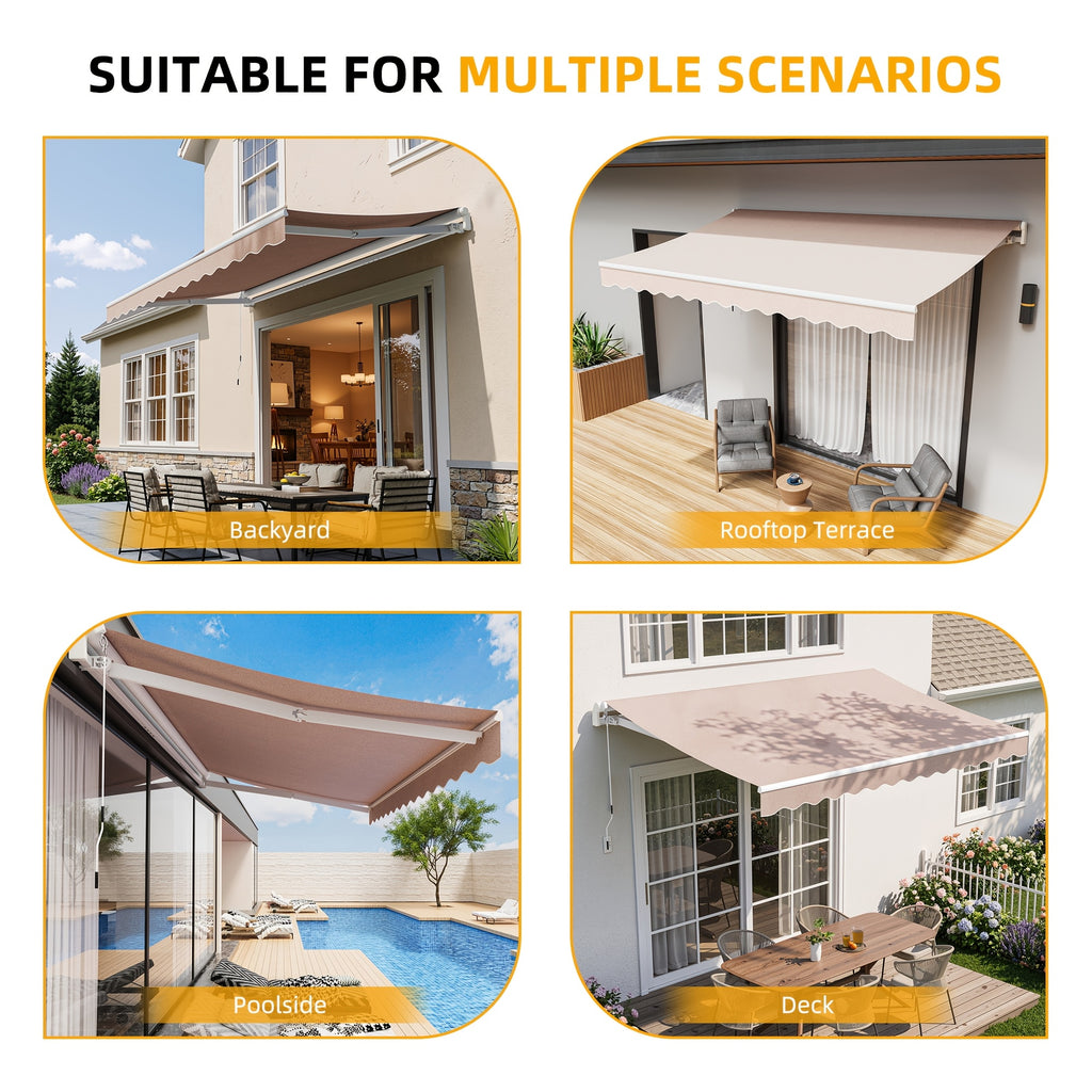 patio retractable awning sunshade shelter cover outdoor