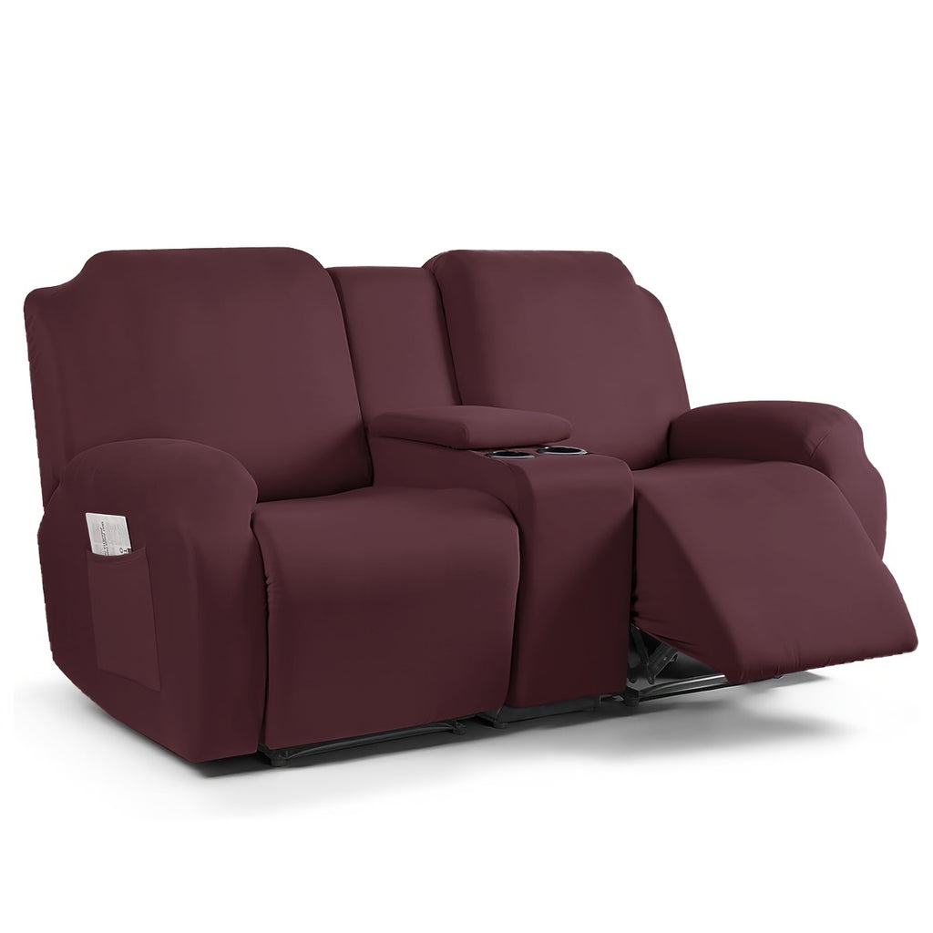 1 2 3 seater fiber fabric recliner sofa cover segmented
