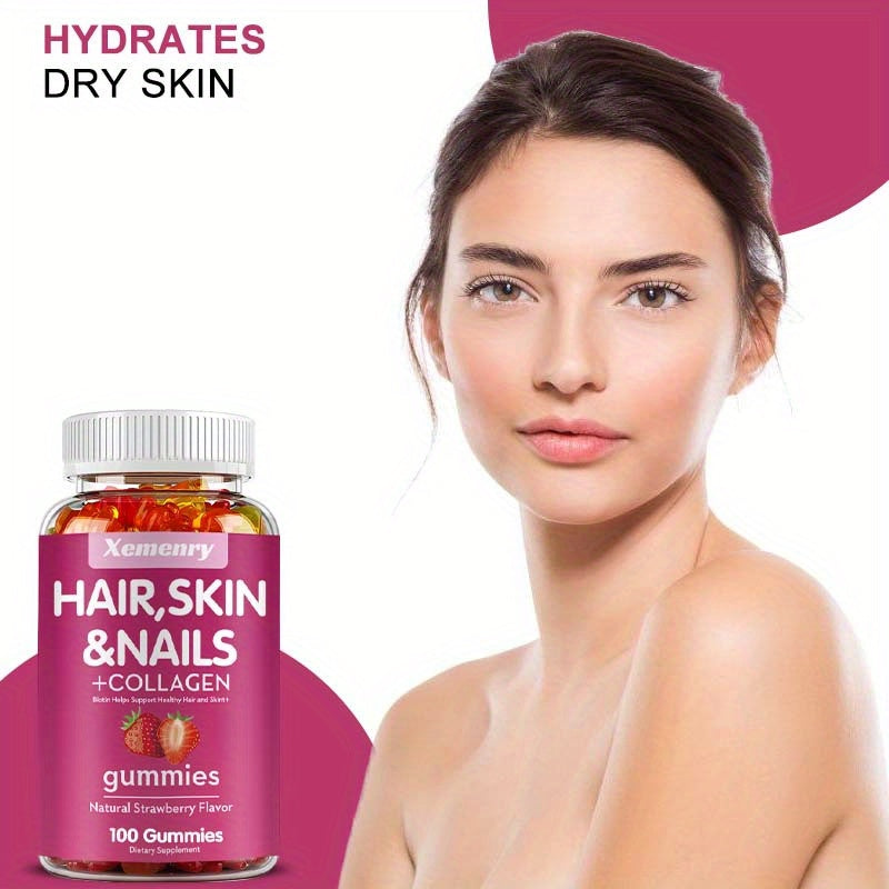 hair skin nails collagen   biotin vitamin c e