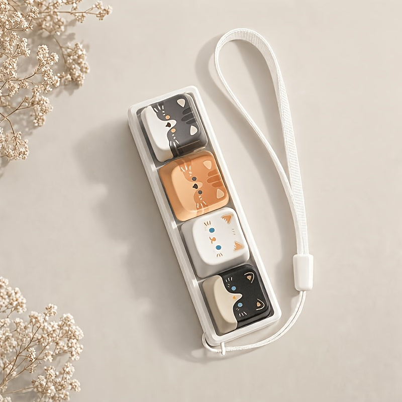 rectangular 4 style cute cat stress relief