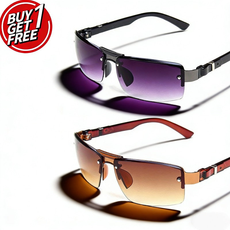 stylish unisex frameless black metal frame gradient