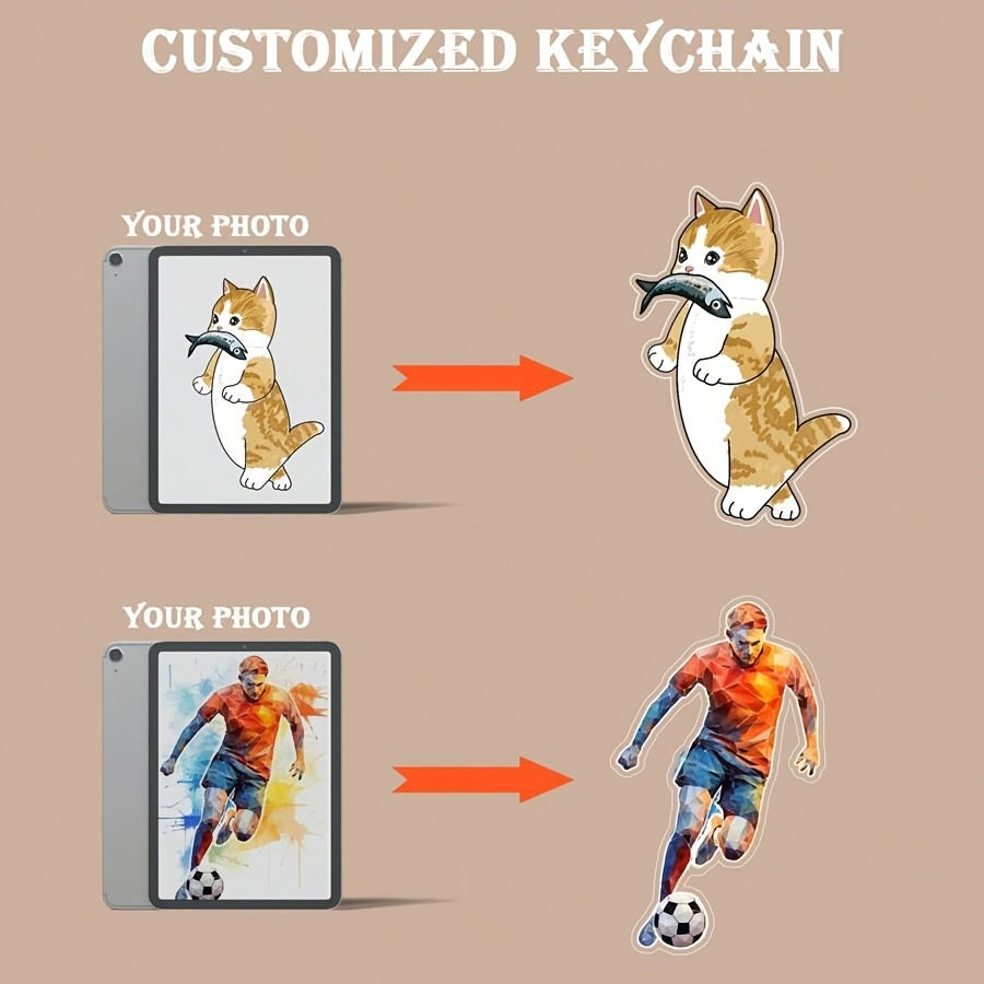 1    photo text keychain