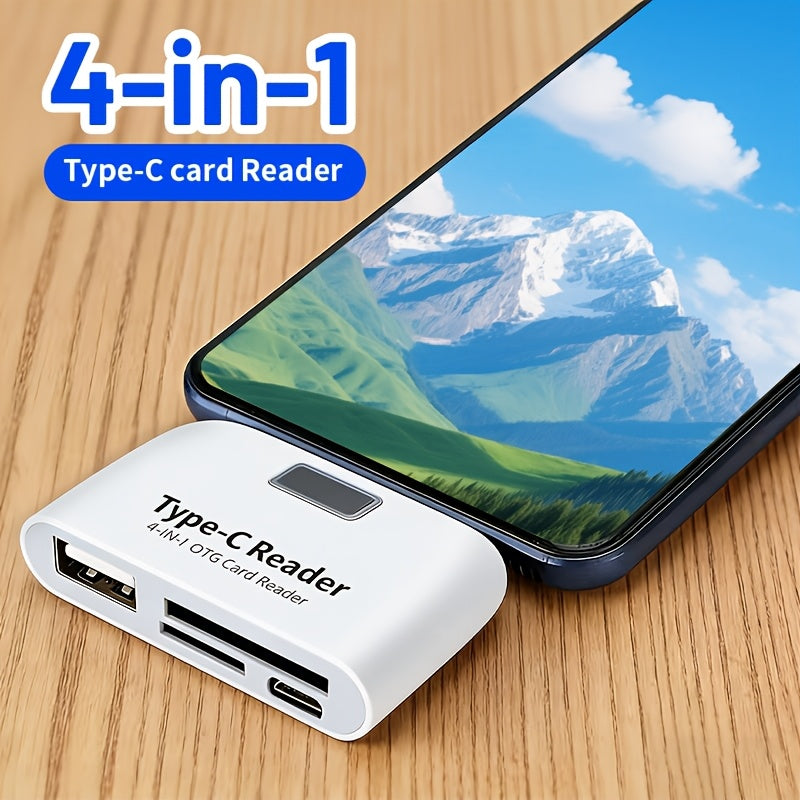 otg card reader usb c 4 in 1 sd tf reader writer portable