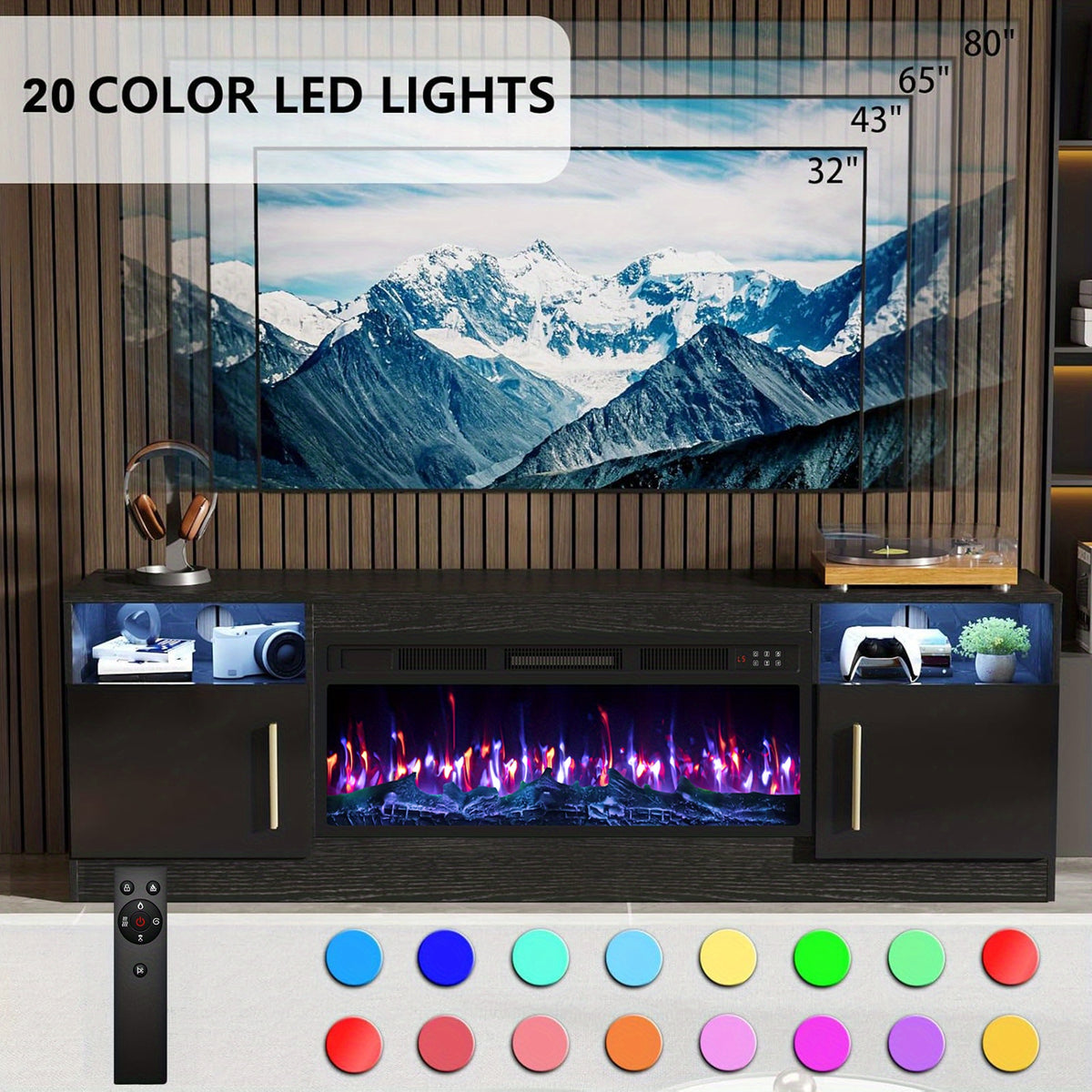 fireplace tv stand 36 fireplace 80   modern wood high