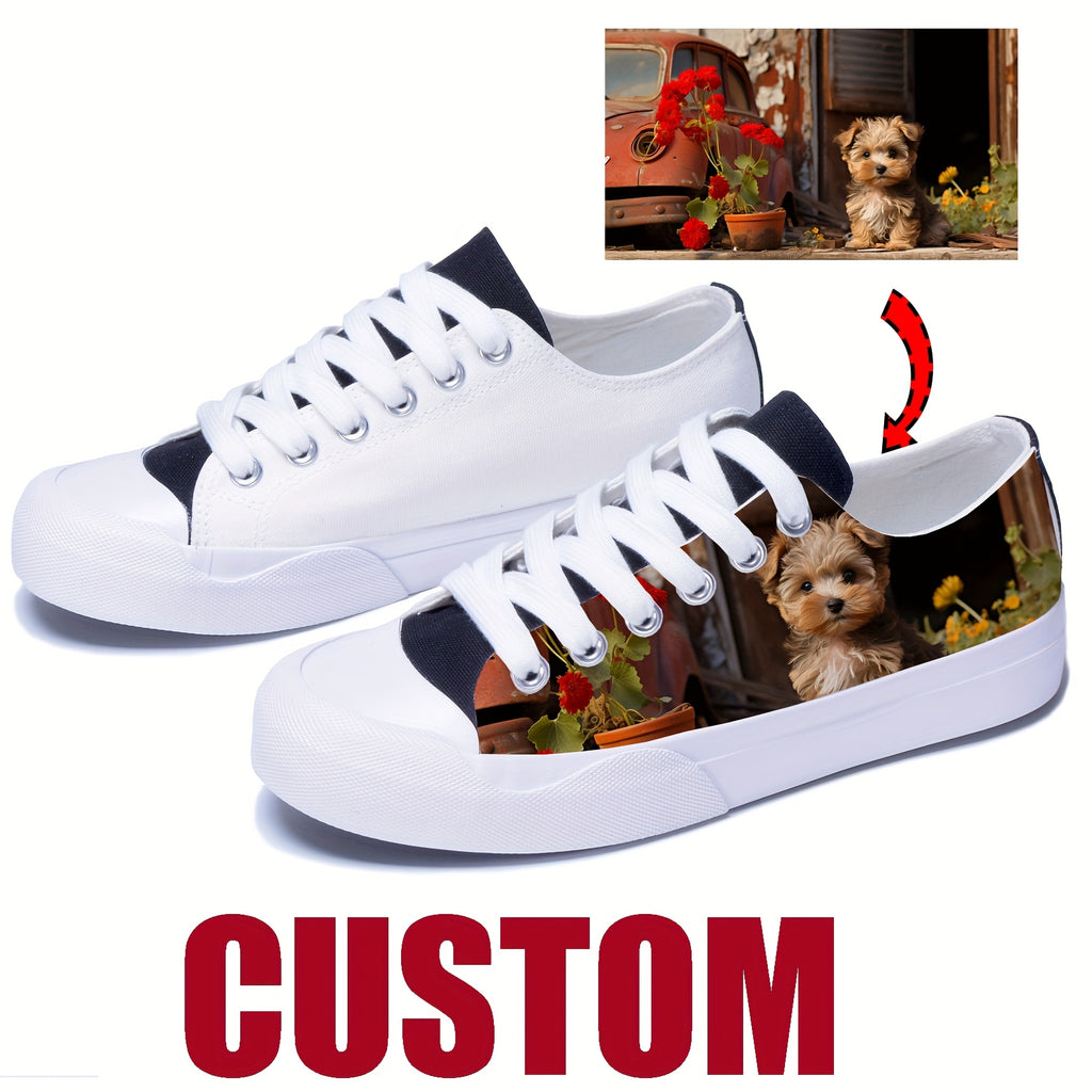custom photo image white low top white high top black high