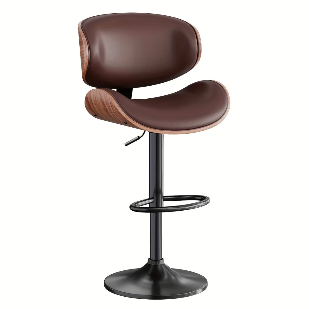 1 2pcs bar stools adjustable swivel faux leather bar stool