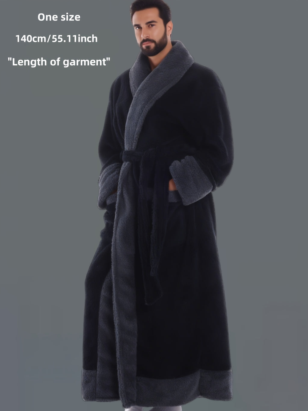 2025 winter plush collection mens warm robe bathrobe autumn