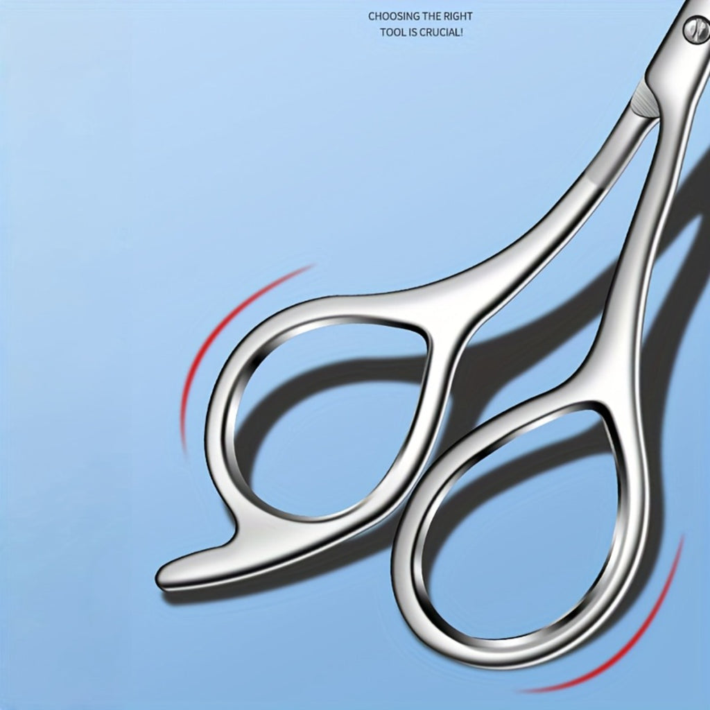 stainless steel   eyebrow scissors built in brow