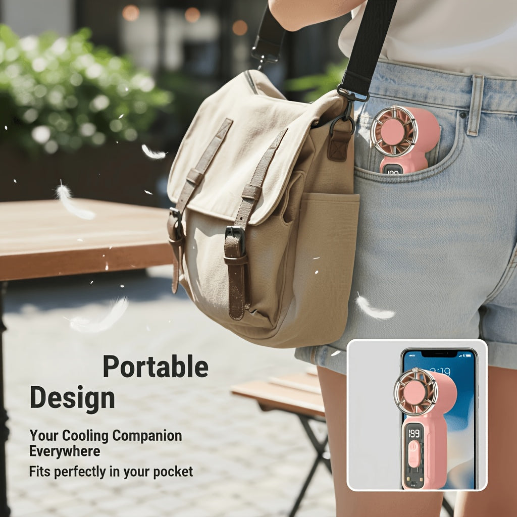 portable handheld mini fan usb rechargeable 199 level