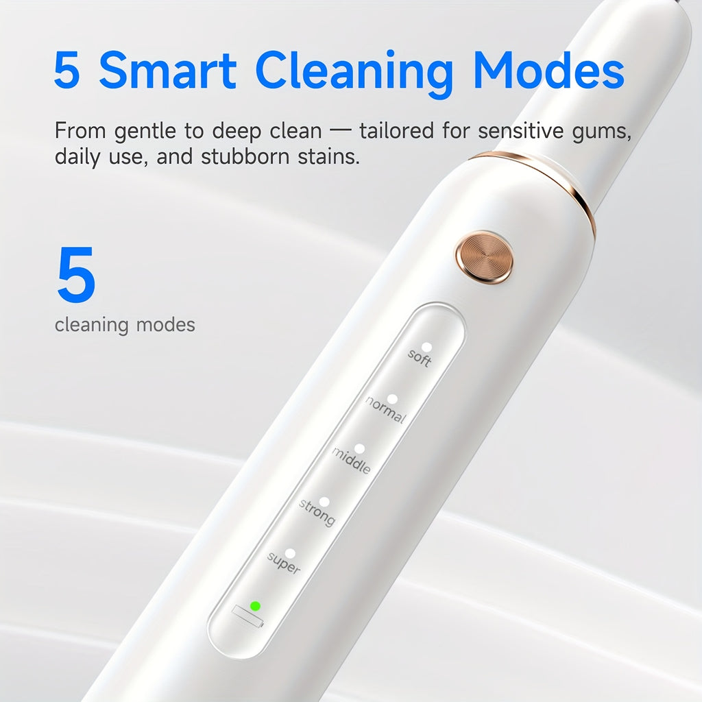 rechargeable tooth cleaner 5 speed   ipx6 splash