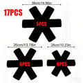 17pcs high quality non stick pot mats anti scratch pattern