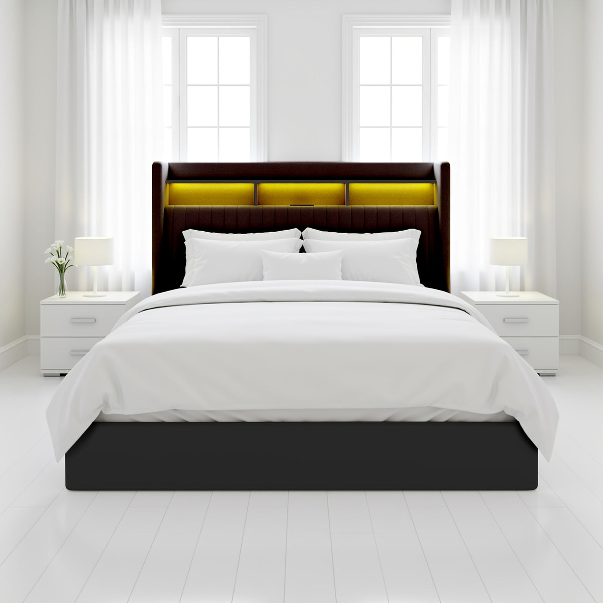 lift storage bed frame velvet vertical channel