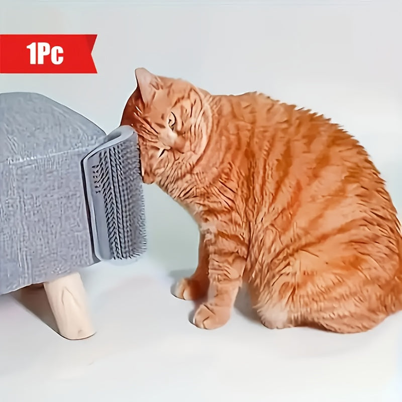 scratcher wall mounted cat grooming brush itchy