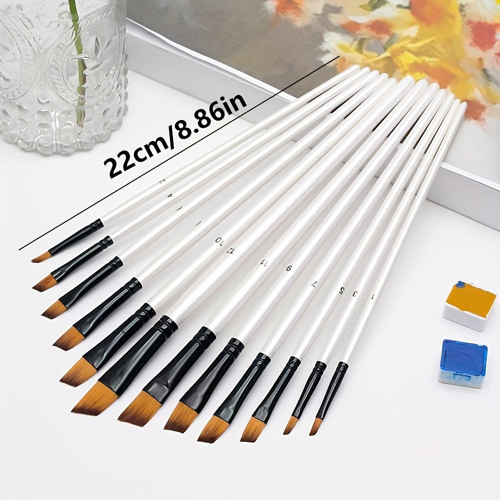 12pcs   brush set premium nylon bristles