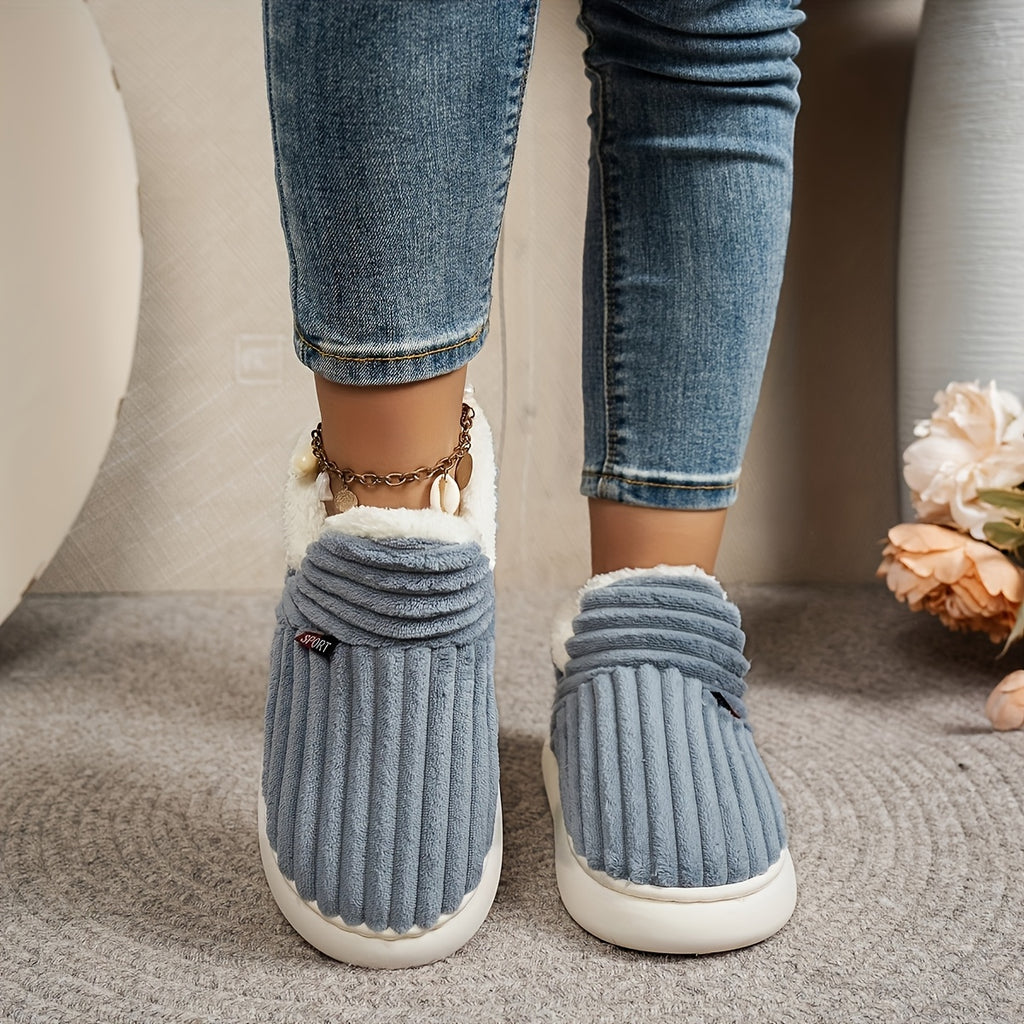 fashionable   warm fleece lined slippers casual