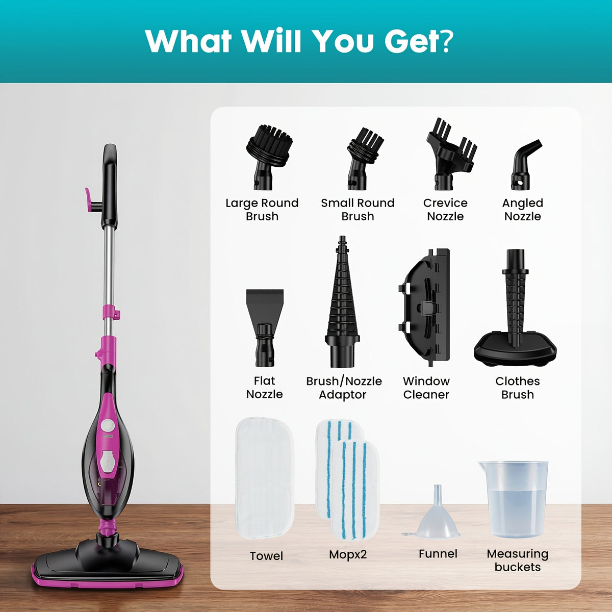 10 in 1 multifunctional steam mop 1550w high pressure
