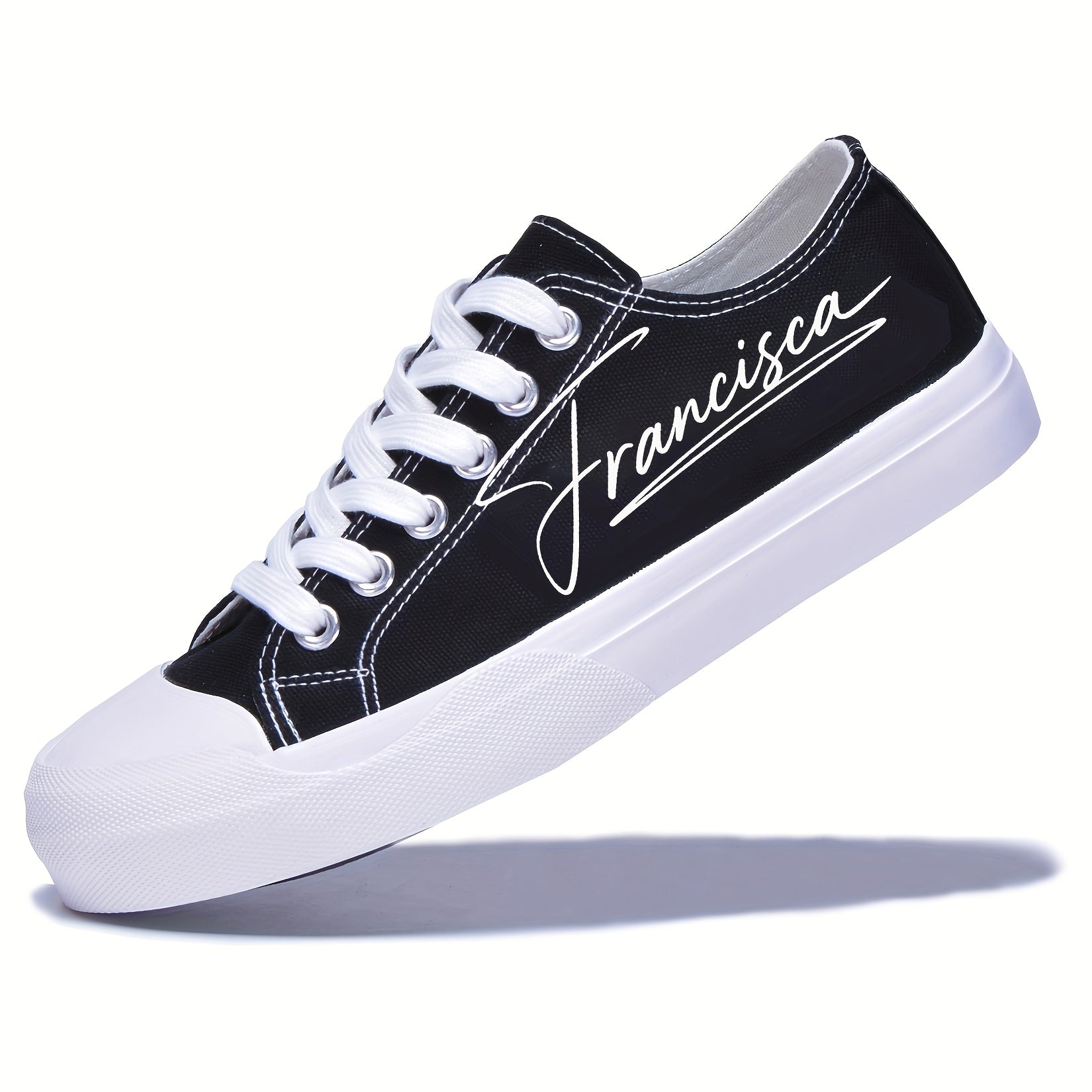 signature unisex couple shoes white low top black