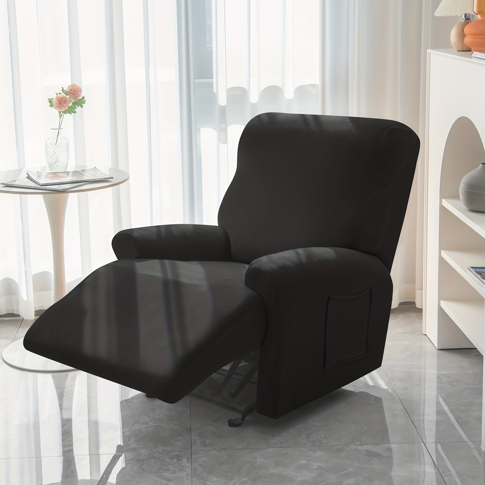 1 2 3 seater fiber fabric recliner sofa cover segmented