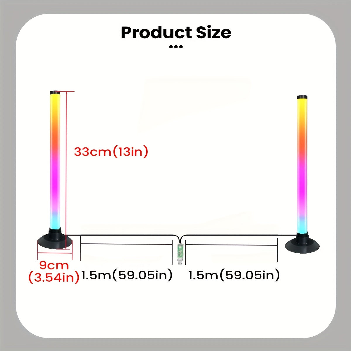modern desktop ambient light sound activated led strip
