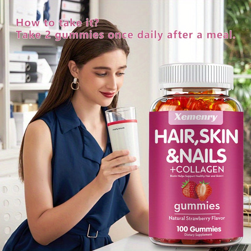hair skin nails collagen   biotin vitamin c e