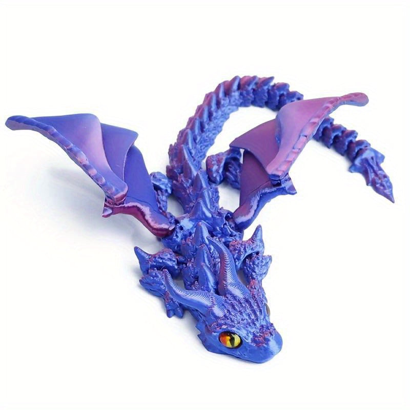 laser holographic 3d printed flying dragon articulated