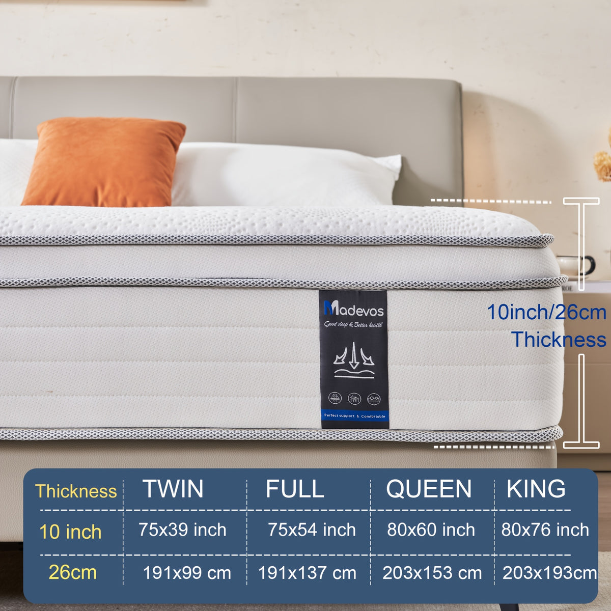 10 12 14 twin full queen king size memory foam mattress