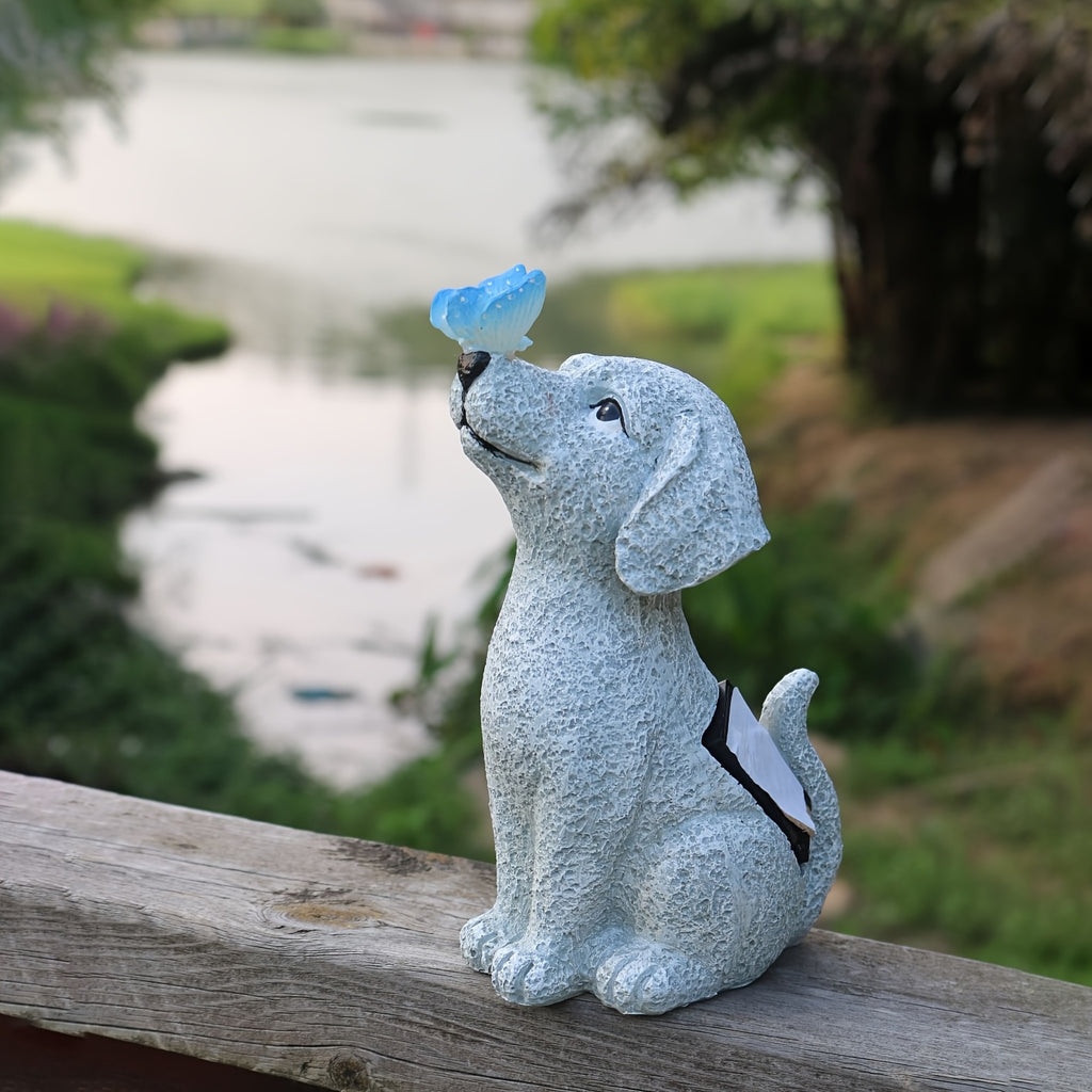 outdoor   lamp dog sculpture   resin