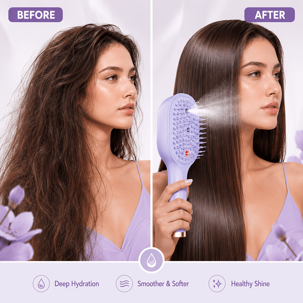 portable usb rechargeable electric scalp massager comb