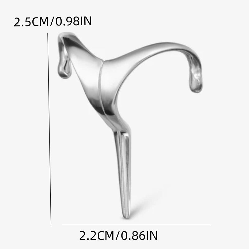 stylish minimalist lip stud a unique y shaped design