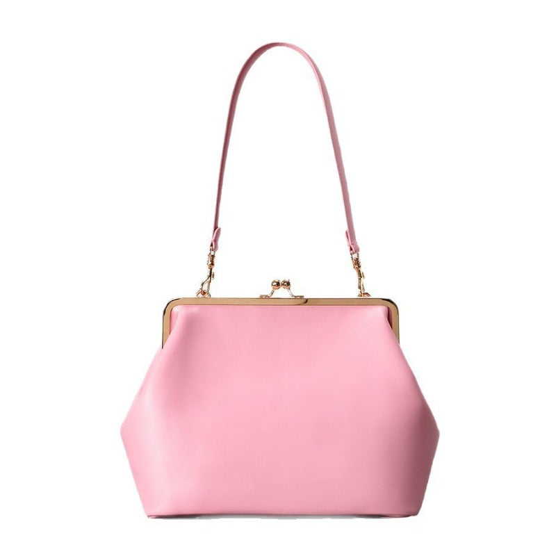 luxury inspired niche design large clasp closure clutch bag