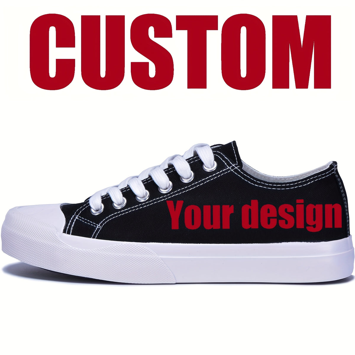 custom photo image white low top white high top black high