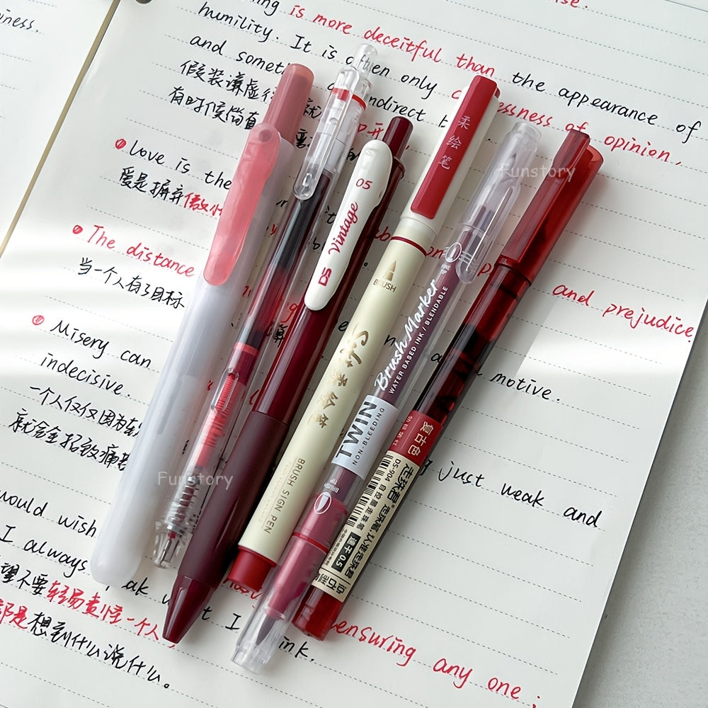6pcs gel pen colored   calligraphy pens 0 5mm fine