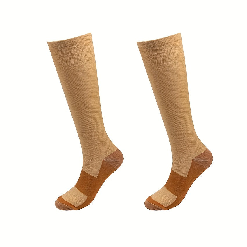 copper compression socks men women anti fatigue knee high
