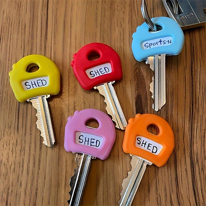 16pcs random color 8 keychains 8 cards labeled keychains