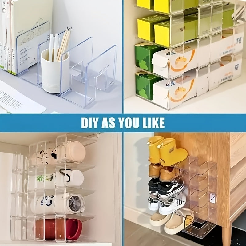 space saving acrylic handbag organizer 4 wallet dividers