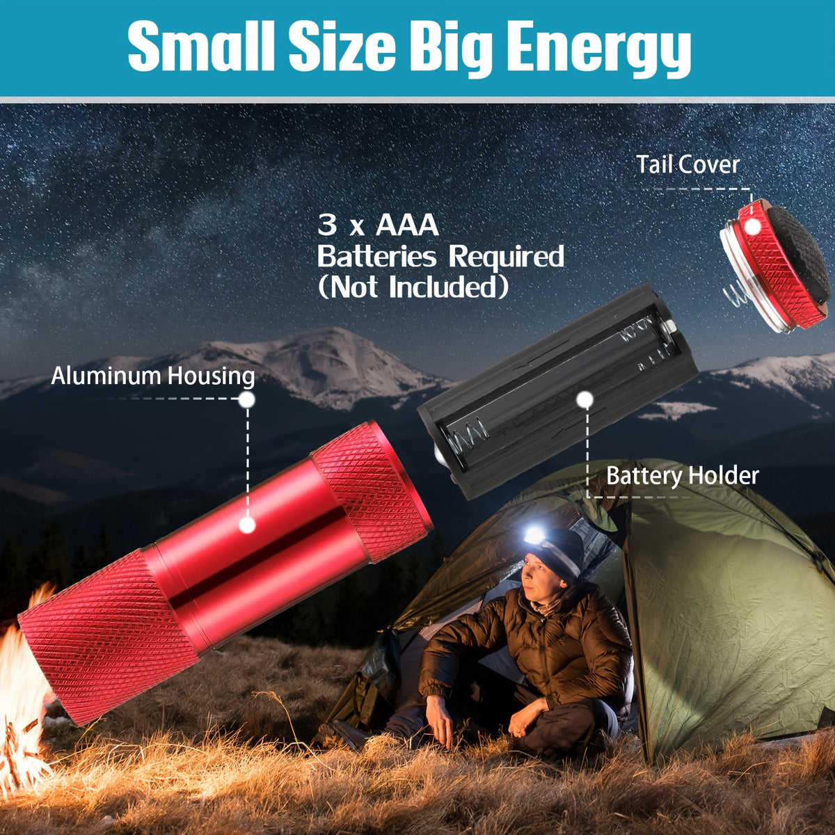 20pcs mini flashlights bulk bright aluminum handheld flash