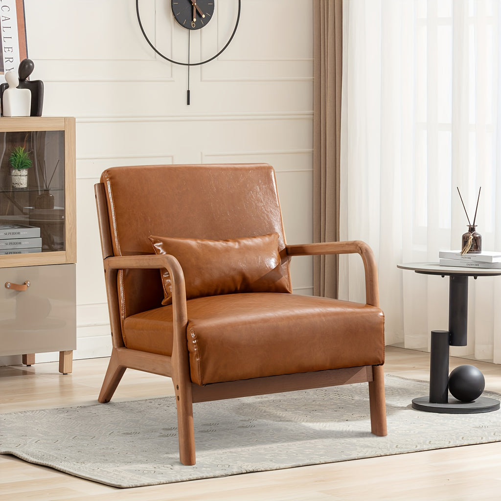 century modern accent chair linen fabric upholstered