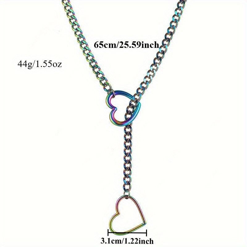 1pc stainless steel lock key necklace love key pendant punk